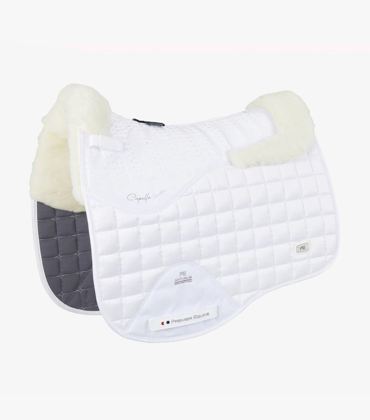 PEI Capella Anti-Slip Wool Dressage Satin Saddle Pad + BONUS Bag - Active Equine