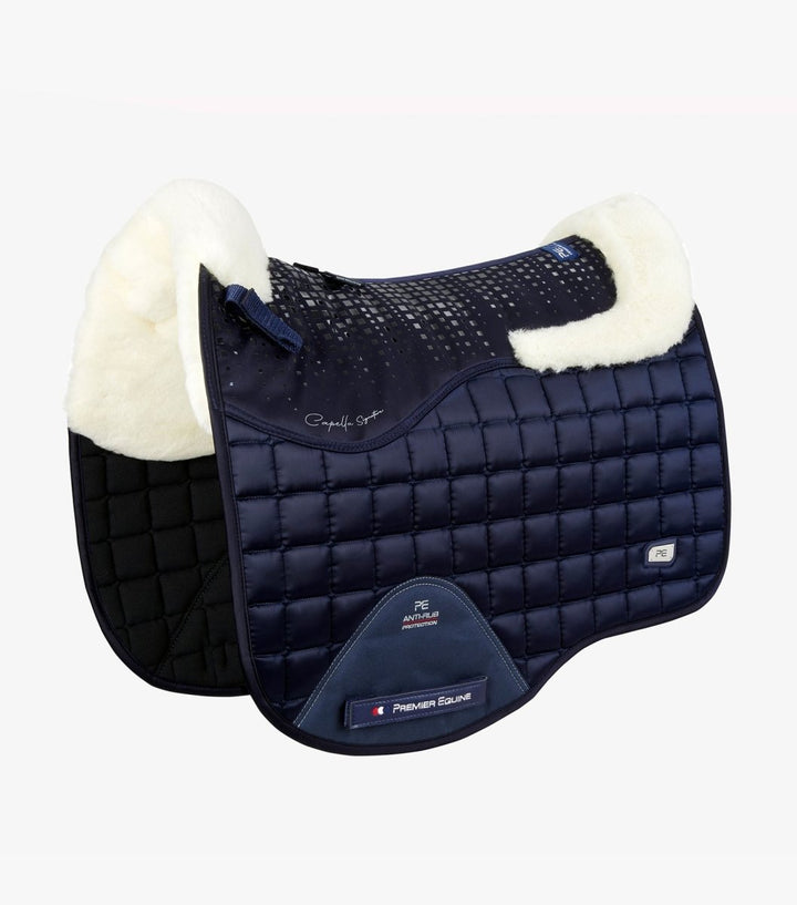 PEI Capella Anti-Slip Wool Dressage Satin Saddle Pad + BONUS Bag - Active Equine