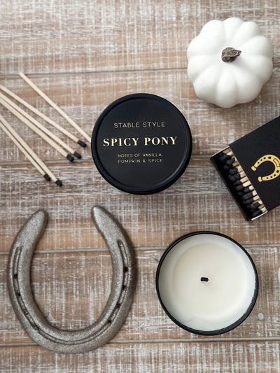 Spicy Pony Soy Wax Seasonal Candle Tin | Stable Style - Active Equine