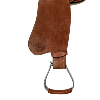 Syd Hill Gibson Half Breed Saddle, Roughout Leather - SHXP Adjustable Tree and Panels - Active Equine
