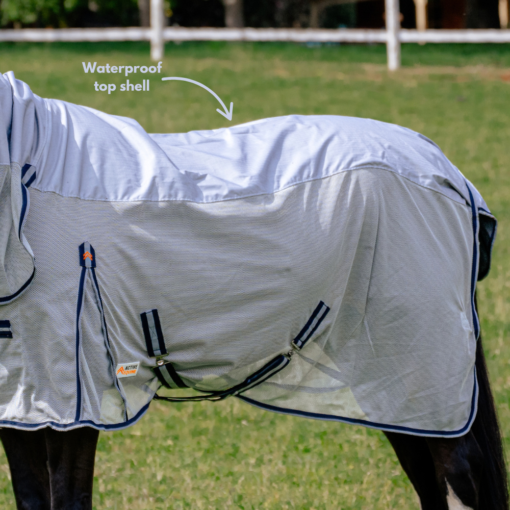 Hybrid Rainsheet Combo Rug 600D Grey | Active Equine - Active Equine