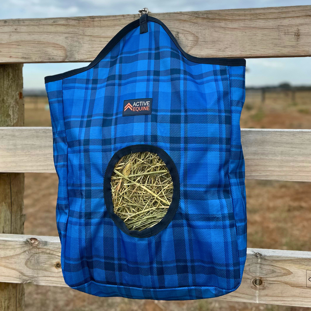 AE Hay Bag Feeder | Blue Check – Active Equine