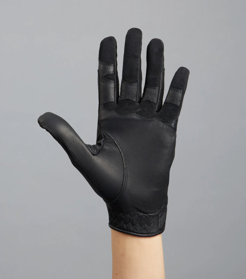 Mizar Ladies Leather Riding Gloves (Black) - Active Equine