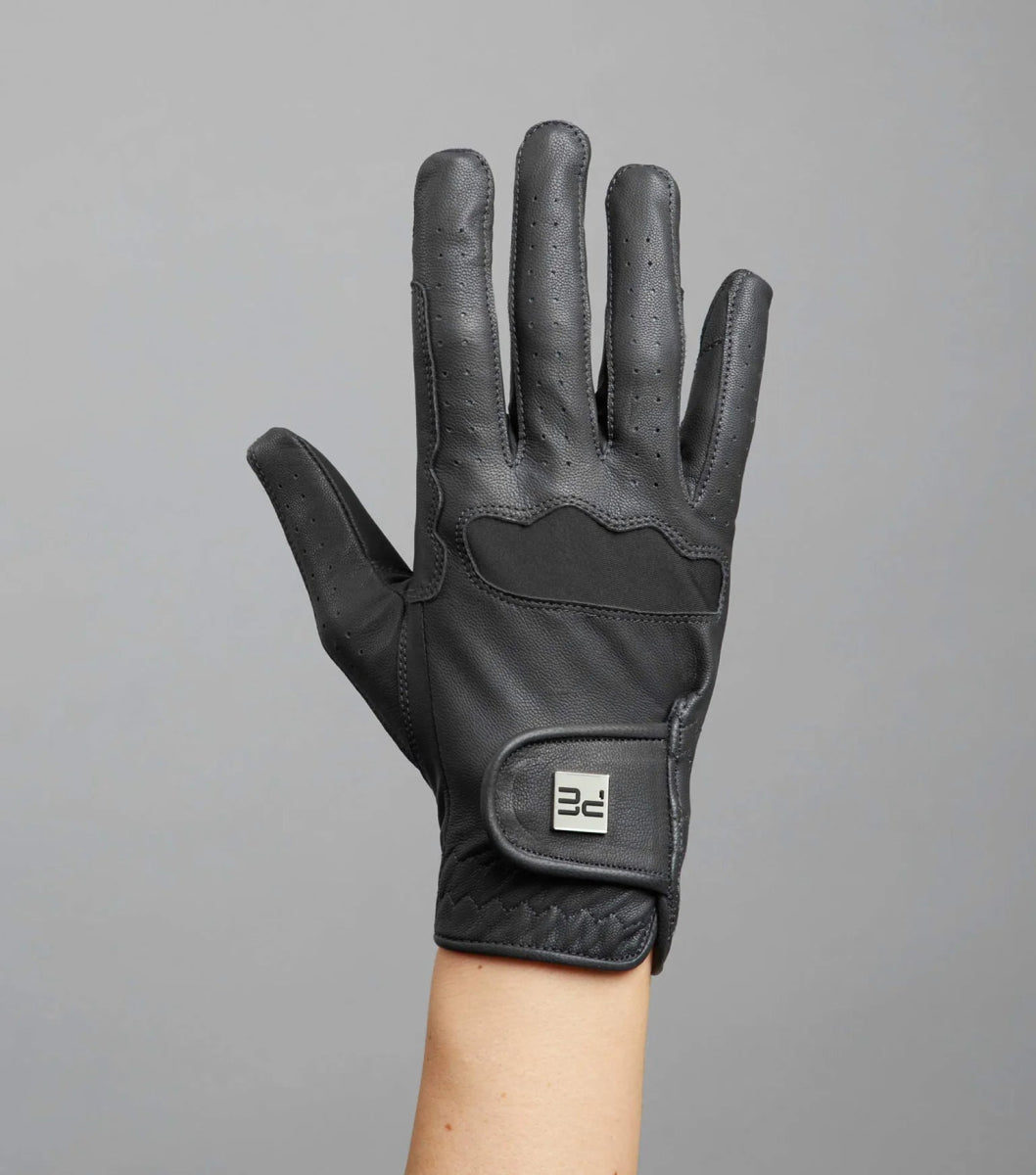 Mizar Ladies Leather Riding Gloves (Black) - Active Equine