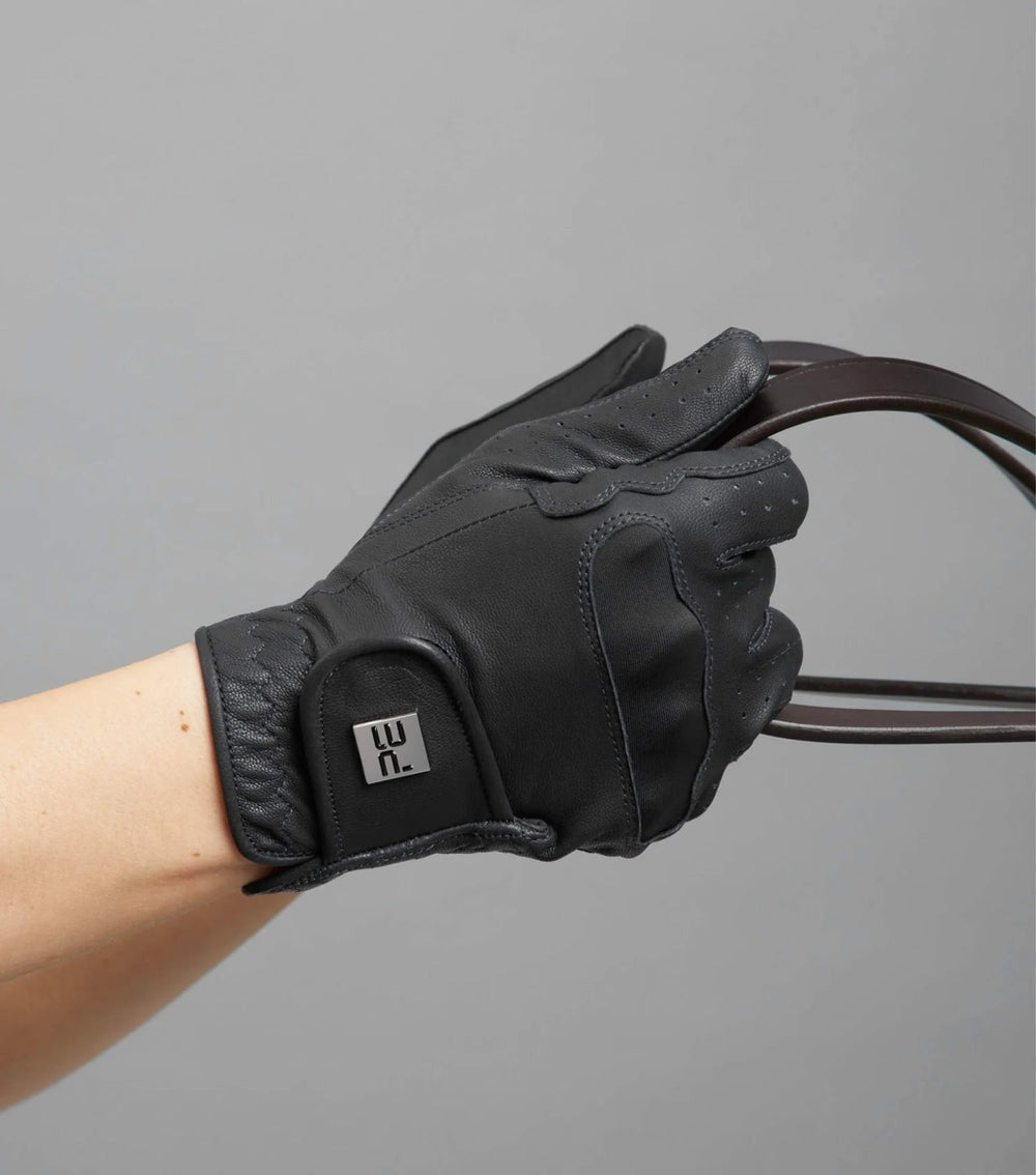 Mizar Ladies Leather Riding Gloves (Black) - Active Equine