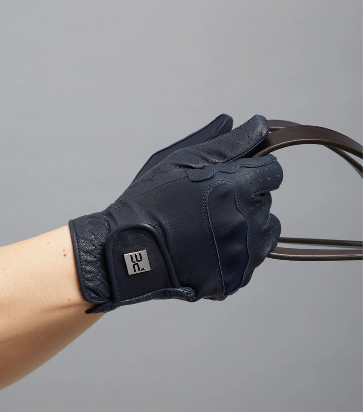 Mizar Ladies Leather Riding Gloves (Navy) - Active Equine