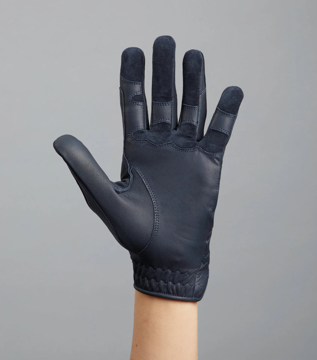 Mizar Ladies Leather Riding Gloves (Navy) - Active Equine