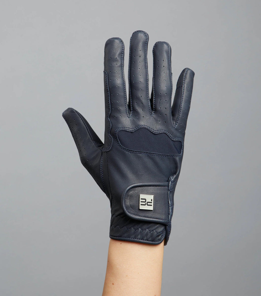 Mizar Ladies Leather Riding Gloves (Navy) - Active Equine