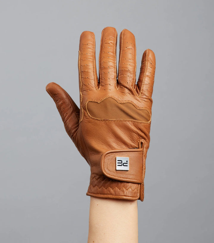 Mizar Ladies Leather Riding Gloves (Tan) - Active Equine