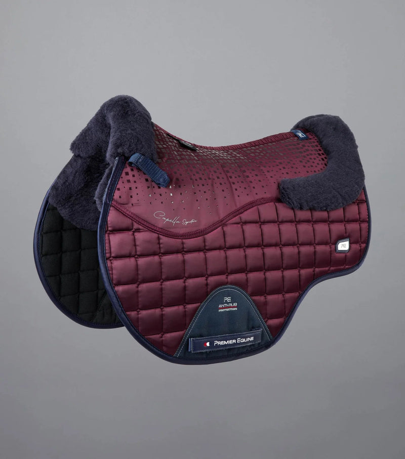 PEI Capella Anti - Slip Wool GP/Jump Satin Saddle Pad + BONUS Bag - Active Equine