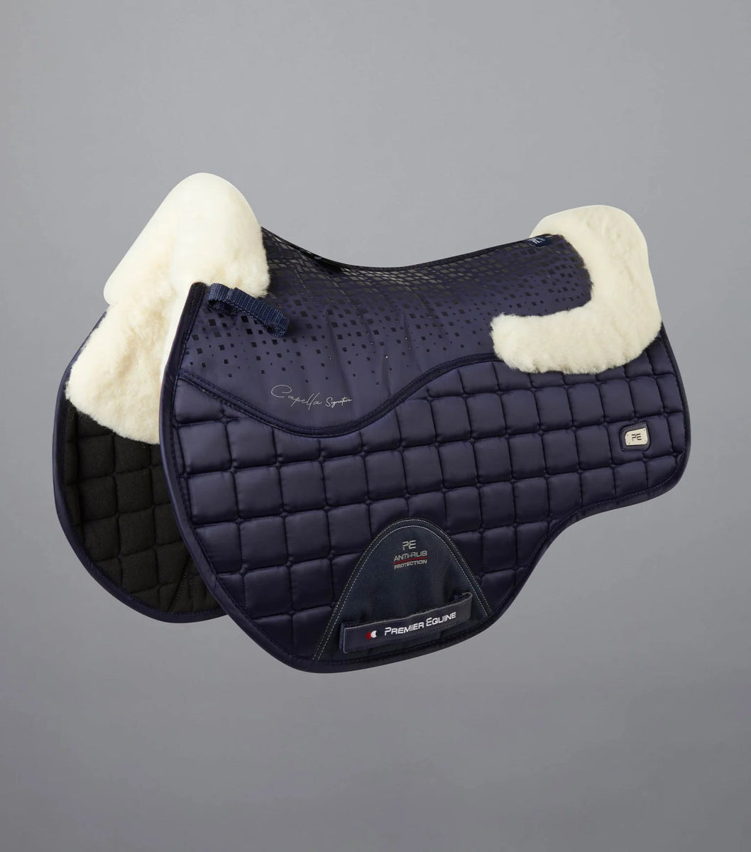 PEI Capella Anti - Slip Wool GP/Jump Satin Saddle Pad + BONUS Bag - Active Equine