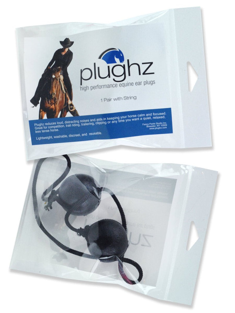 Plughz Horse Ear Plugs with Cord (one pair) - Active Equine