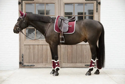 Saddle Pad Velvet Contrast Dressage Bordeaux | Kentucky Horsewear - Active Equine