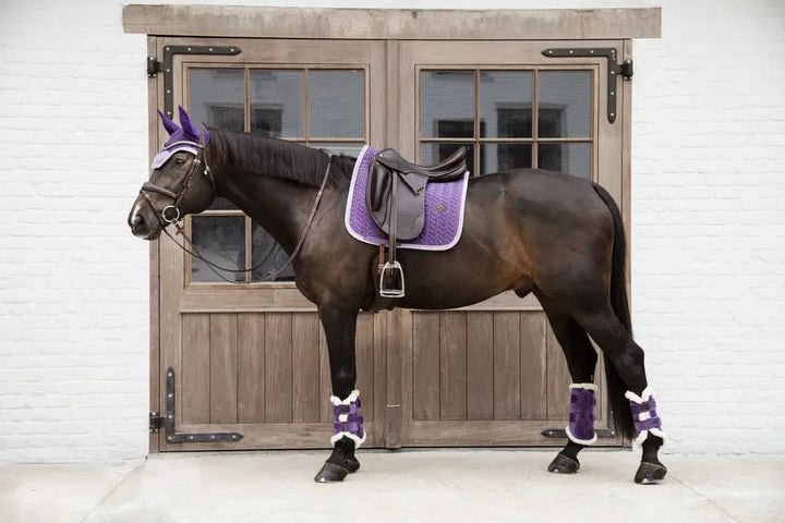 Saddle Pad Velvet Contrast Dressage Royal Purple | Kentucky Horsewear - Active Equine