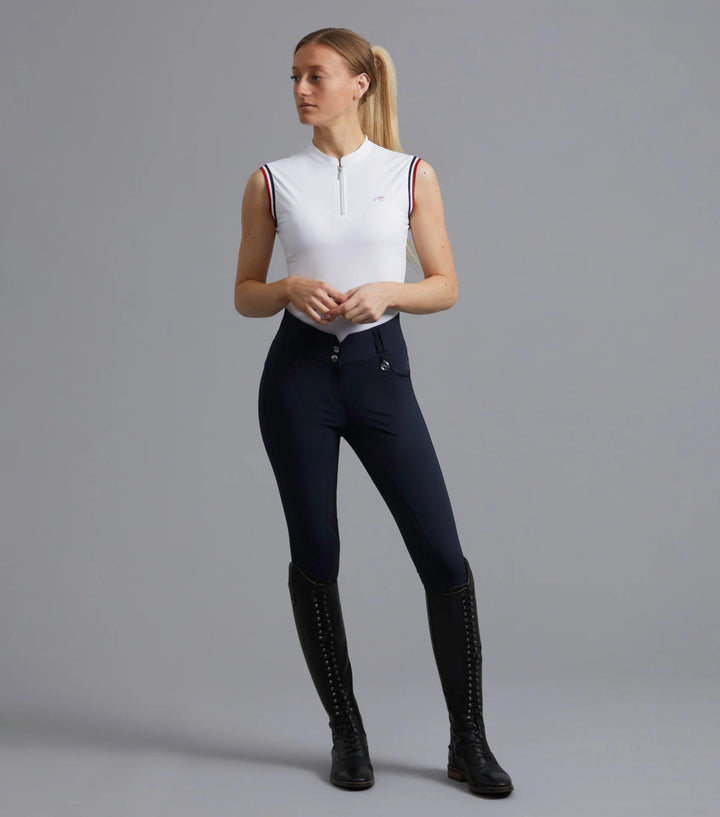 Sophia Navy Ladies Full Seat High Waist Riding Breeches | Premier Equine - Active Equine