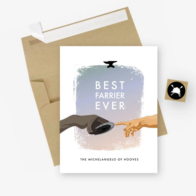 Best Farrier Ever Equestrian Horse Greeting Card | Hunt Seat Paper Co - Active Equine