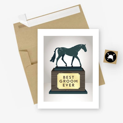 Best Groom Ever Equestrian Horse Greeting Card | Hunt Seat Paper Co - Active Equine
