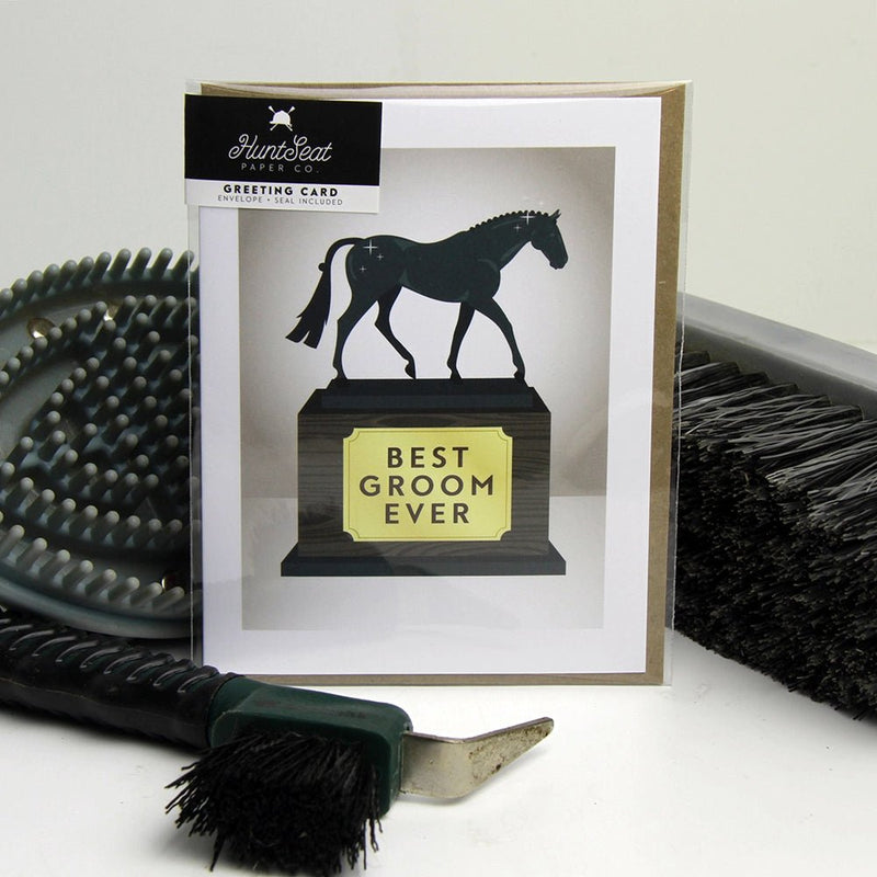 Best Groom Ever Equestrian Horse Greeting Card | Hunt Seat Paper Co - Active Equine