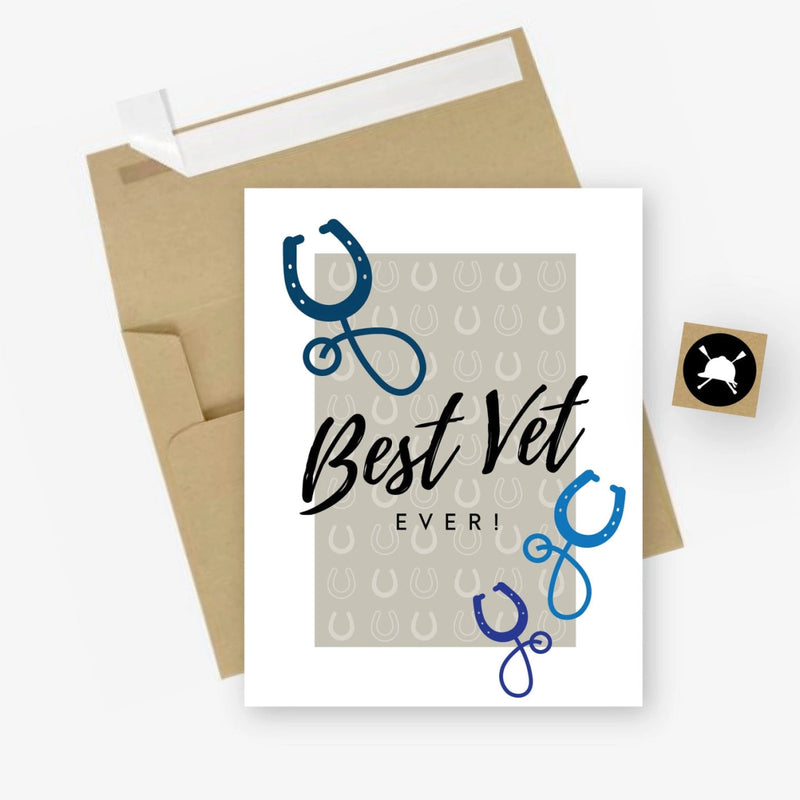 Best Vet Ever Equestrian Horse Greeting Card | Hunt Seat Paper Co - Active Equine