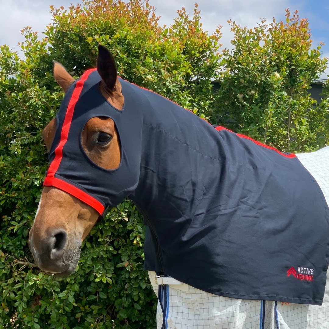 Cotton Stretch Horse Hood (with zip) | Active Equine - Active Equine