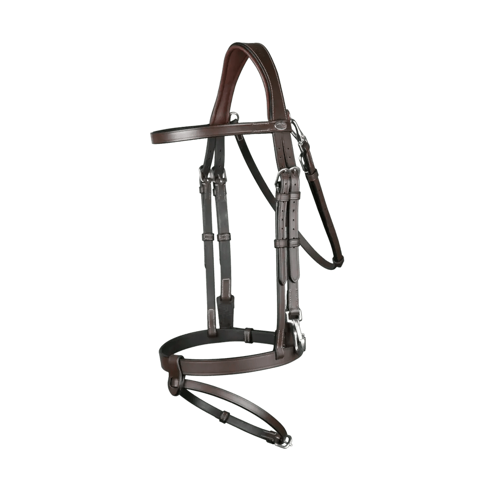 Flat Leather Bridle With Snap Hooks | Dyon - Active Equine