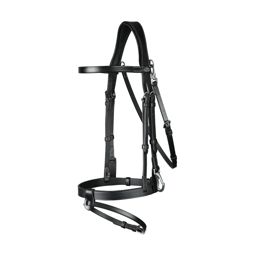 Flat Leather Bridle With Snap Hooks | Dyon - Active Equine