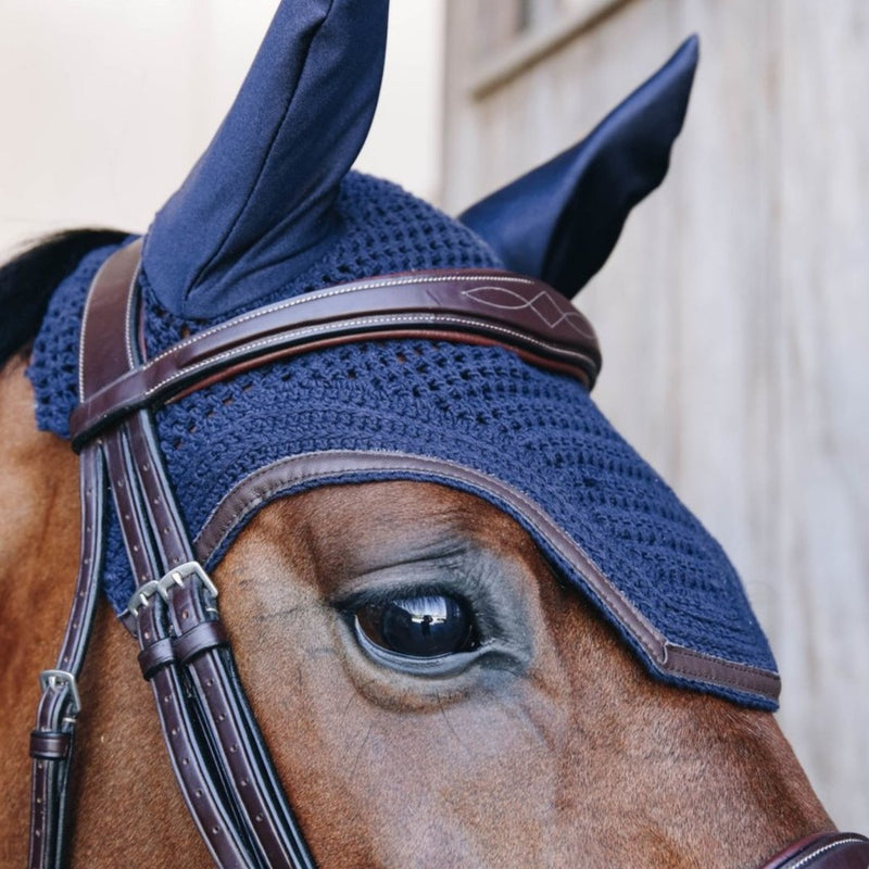 Horse Fly Veil (anti slip) Leather | Kentucky Horsewear - Active Equine