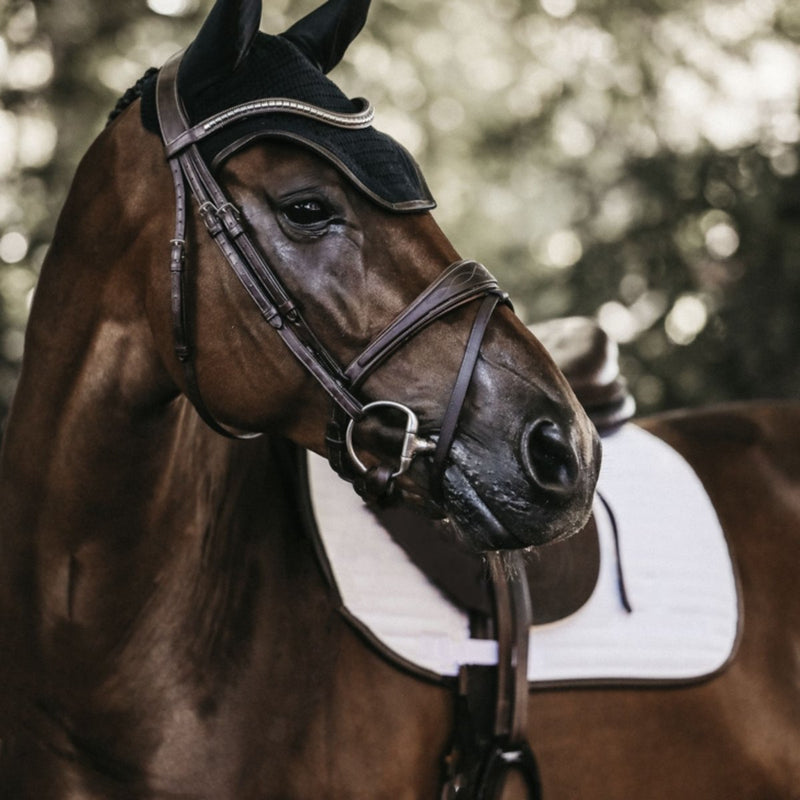 Horse Fly Veil (anti slip) Leather | Kentucky Horsewear - Active Equine