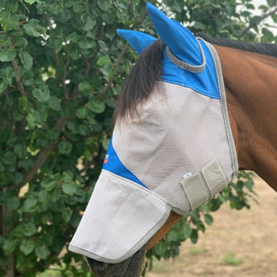 Horse  fly veil with nose flap - Active Equine