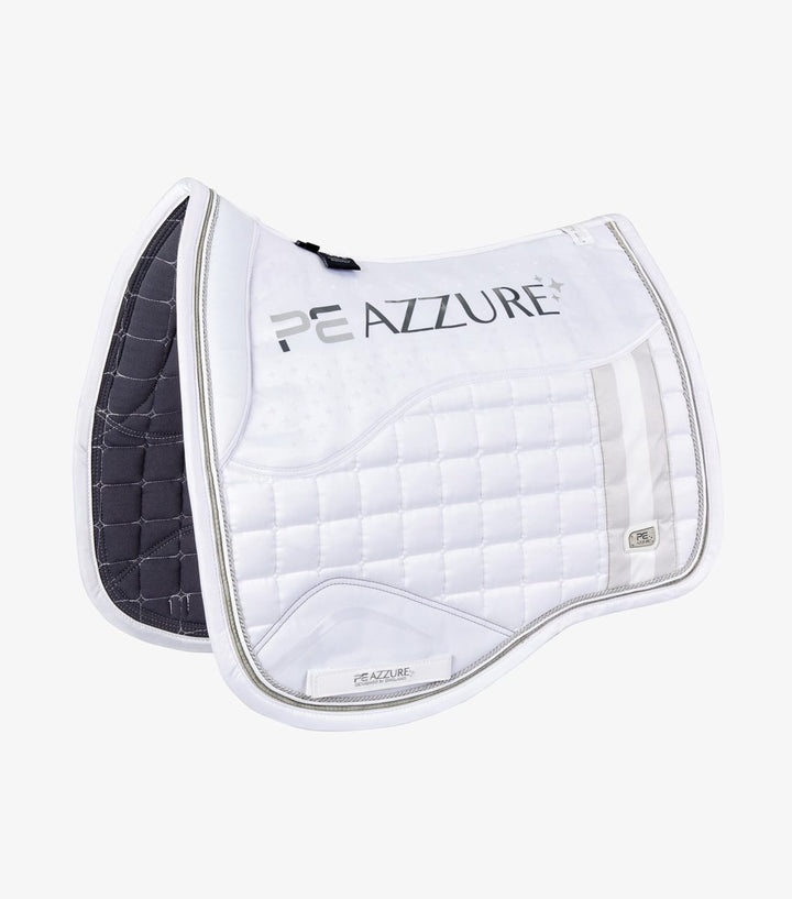 PEI Azzure Anti-Slip Satin Square Saddle Pad + BONUS Bag - Active Equine