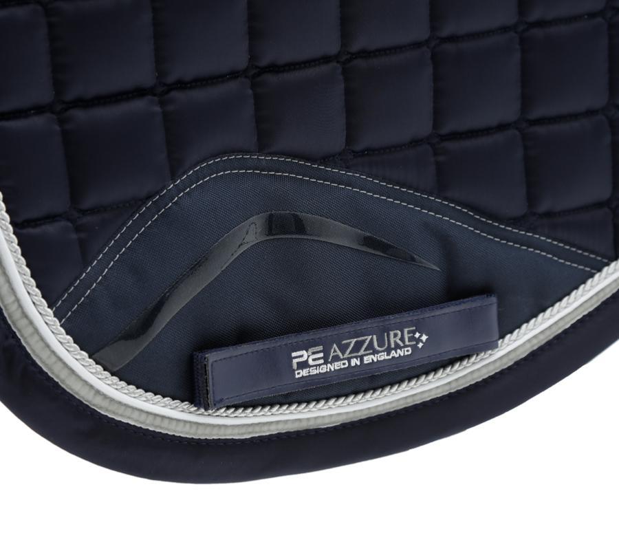 PEI Azzure Anti-Slip Satin Square Saddle Pad + BONUS Bag - Active Equine