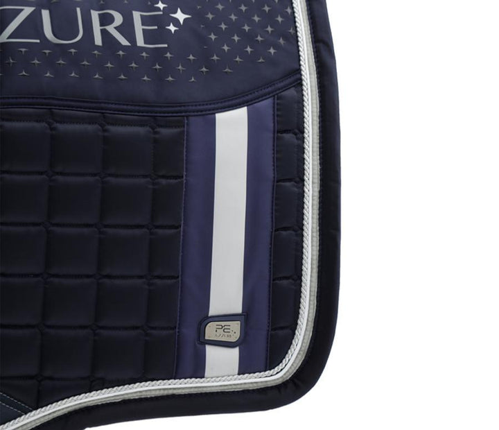 PEI Azzure Anti-Slip Satin Square Saddle Pad + BONUS Bag - Active Equine