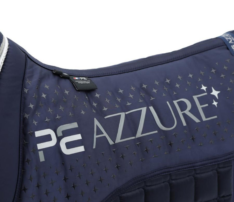 PEI Azzure Anti-Slip Satin Square Saddle Pad + BONUS Bag - Active Equine