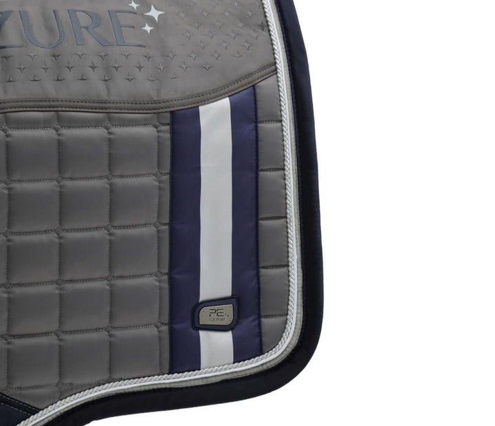 PEI Azzure Anti-Slip Satin Square Saddle Pad + BONUS Bag - Active Equine