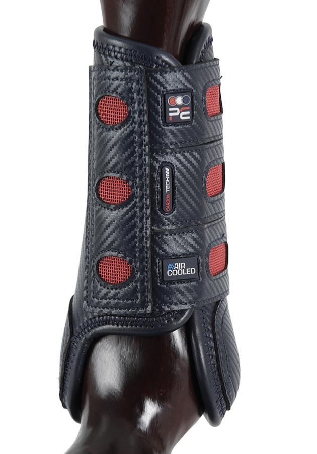 PEI Carbon Tech Air Cooled Eventing Horse Boots (front, navy) - Active Equine