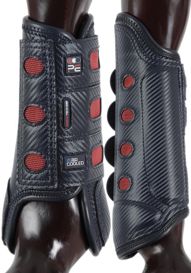 PEI Carbon Tech Air Cooled Eventing Horse Boots (hind, navy) - Active Equine
