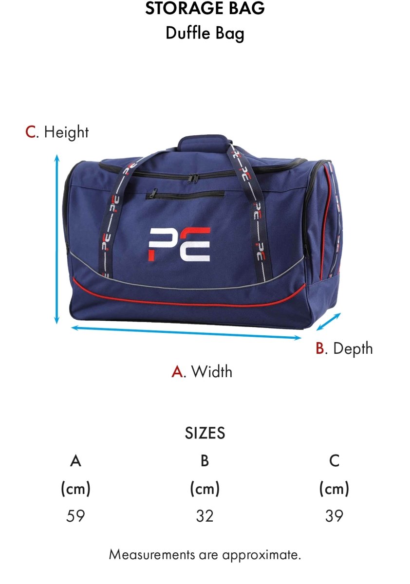 PEI Premier Equine Duffle Equipment Bag Navy - Active Equine