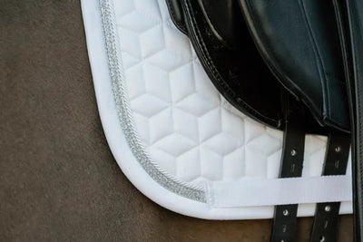Saddle Pad Glitter Rope Dressage White | Kentucky Horsewear - Active Equine
