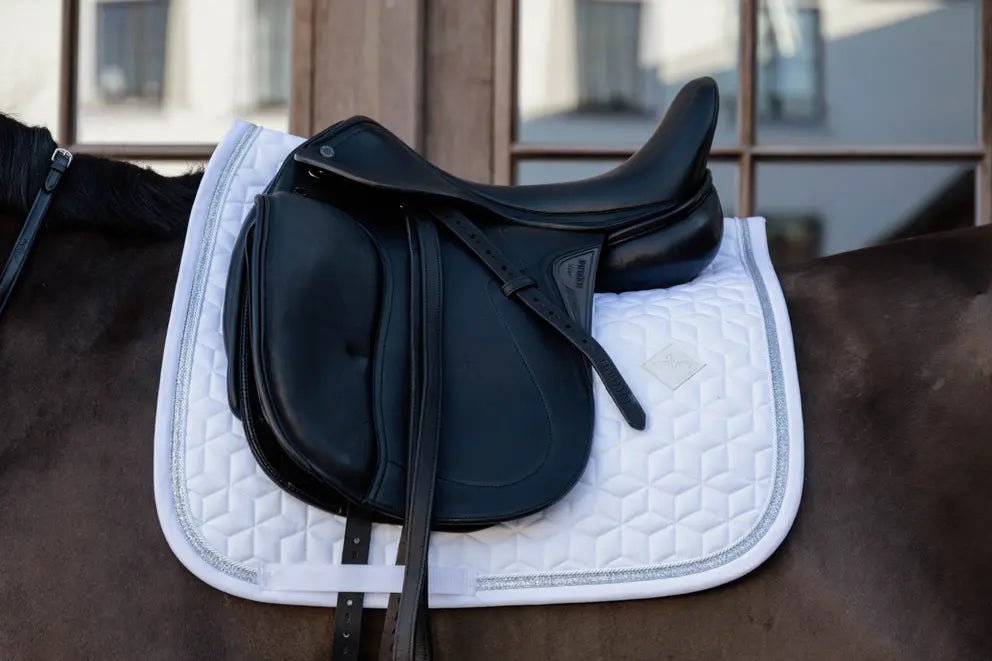 Saddle Pad Glitter Rope Dressage White | Kentucky Horsewear - Active Equine