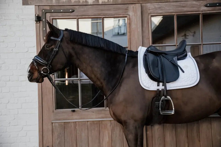 Saddle Pad Glitter Rope Dressage White | Kentucky Horsewear - Active Equine