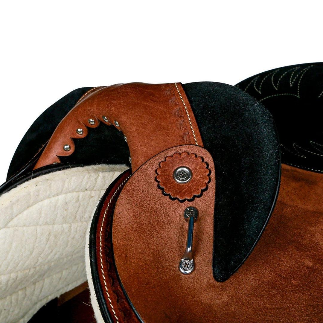 Syd Hill Gibson Half Breed Saddle, Roughout Leather - SHXP Adjustable Tree and Panels - Active Equine