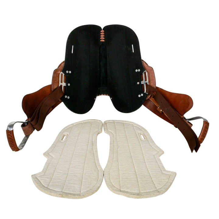 Syd Hill Gibson Half Breed Saddle, Roughout Leather - SHXP Adjustable Tree and Panels - Active Equine