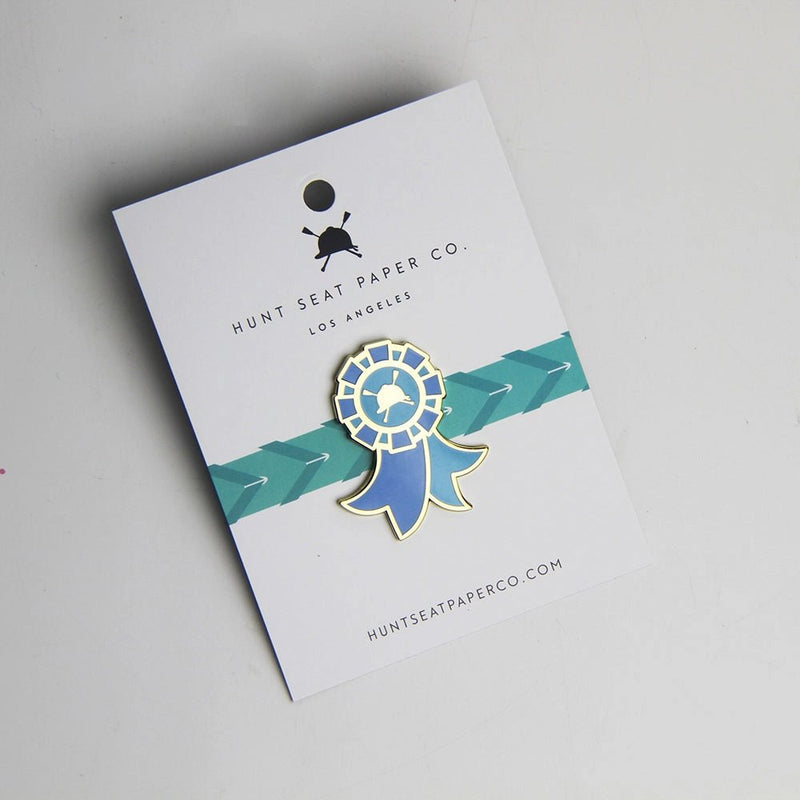 Winner Pony Pin | Equestrian Blue Ribbon Lapel Pin | Hunt Seat Paper Co - Active Equine