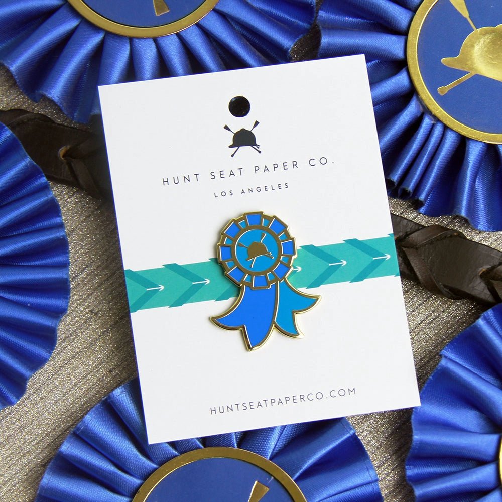 Winner Pony Pin | Equestrian Blue Ribbon Lapel Pin | Hunt Seat Paper Co - Active Equine