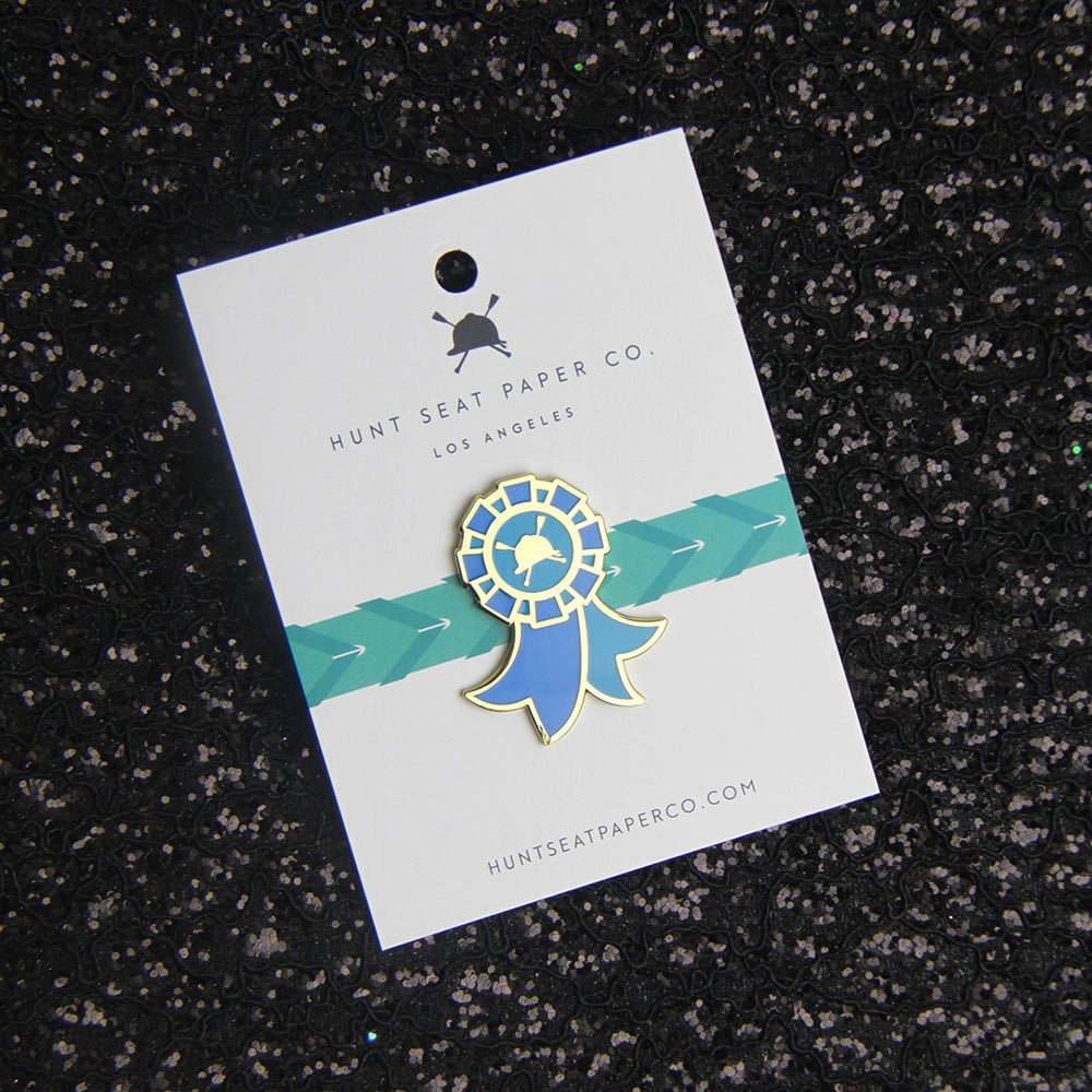 Winner Pony Pin | Equestrian Blue Ribbon Lapel Pin | Hunt Seat Paper Co - Active Equine